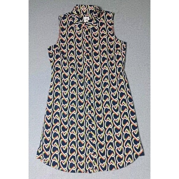 CAbi Dresses & Skirts - Cabi Sleeveless Button Up Tunic Shift Dress Womens Size Small Blue With...